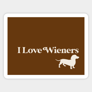 I Love Wieners (Light on Dark) Magnet